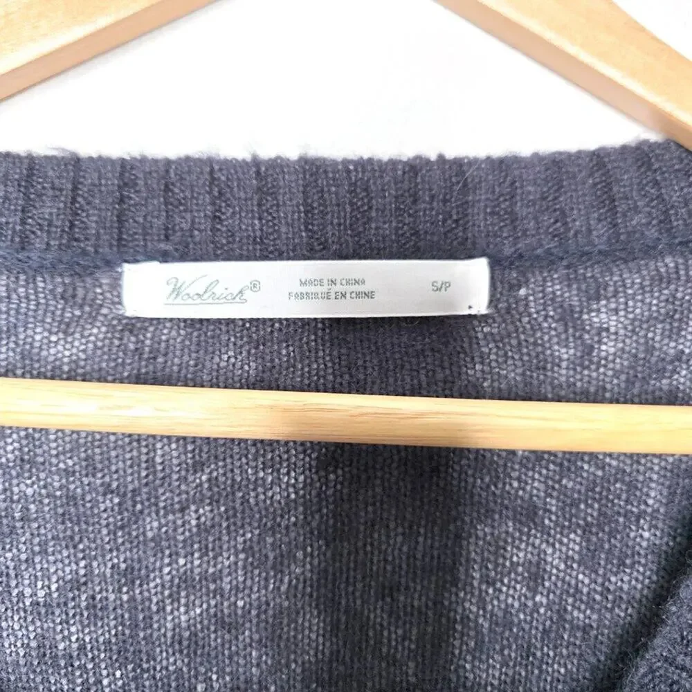 Woolrich Scenic Graphic Wool Mohair Blend Knit Sweater Mountain Camp Landscape